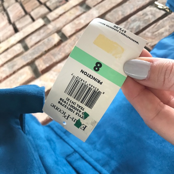 Evan Picone Teal Zip Up Jacket - Picture 5 of 7